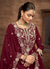 Maroon Lehenga Kurti And Dupatta