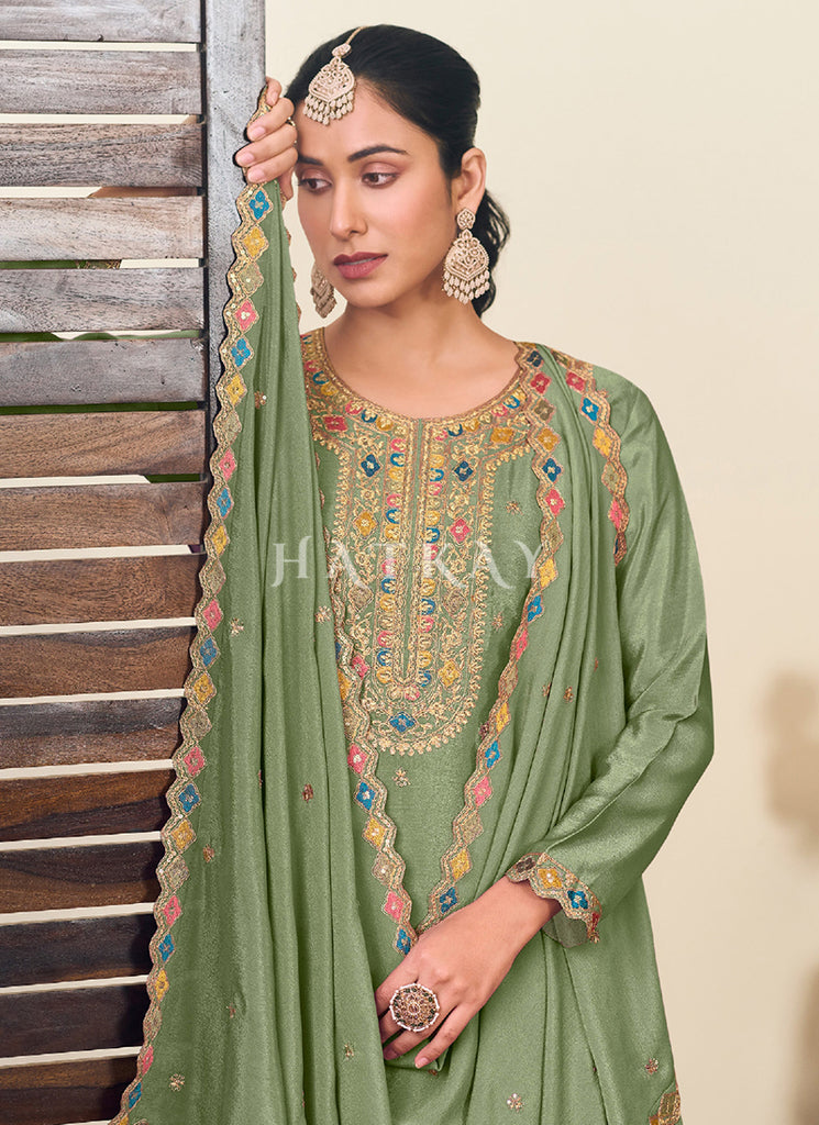 Green Lehenga Kurti