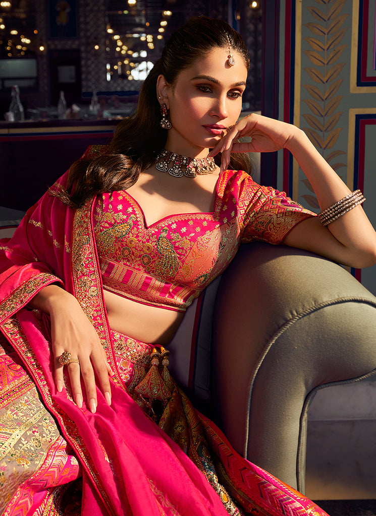 Shop Hot Pink Lehenga Choli Online