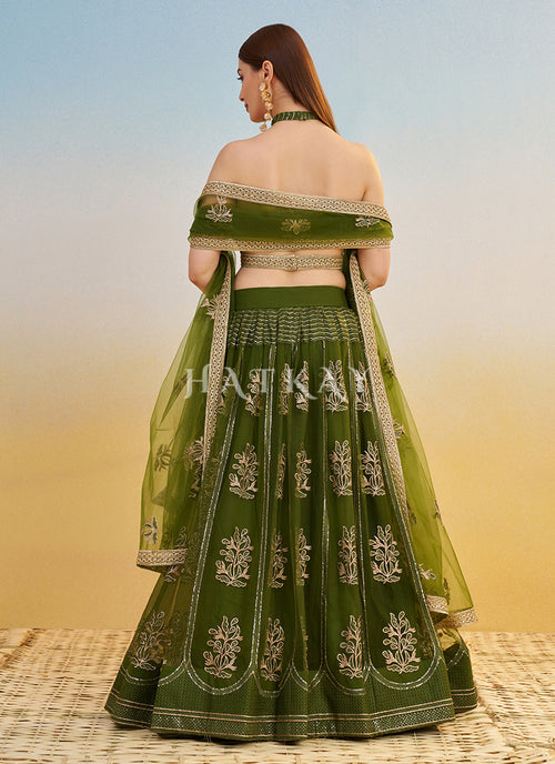 Buy Green Lehenga Choli & Bollywood Lehengas Online
