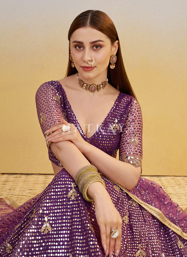Purple Lehenga Choli