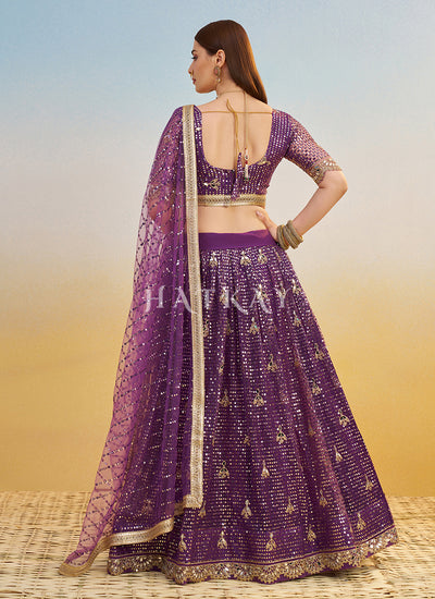 Purple Lehenga For Bride