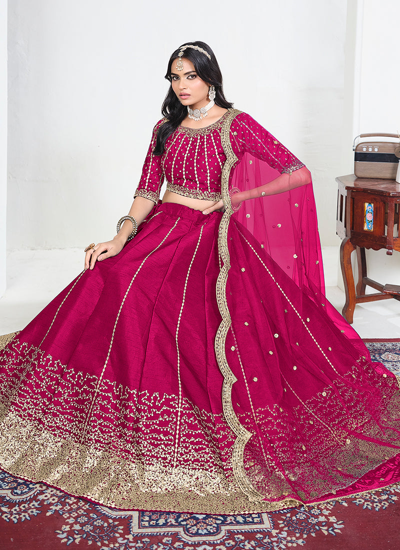 Buy Pink Partywear Lehenga Choli 