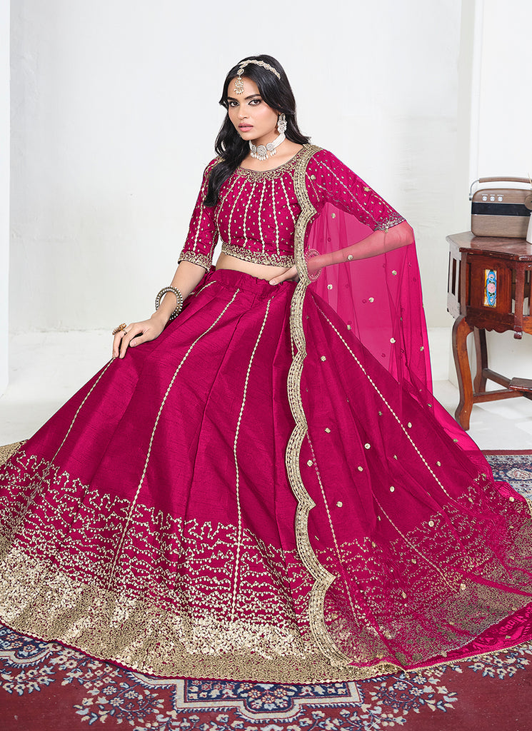 Buy Pink Partywear Lehenga Choli 
