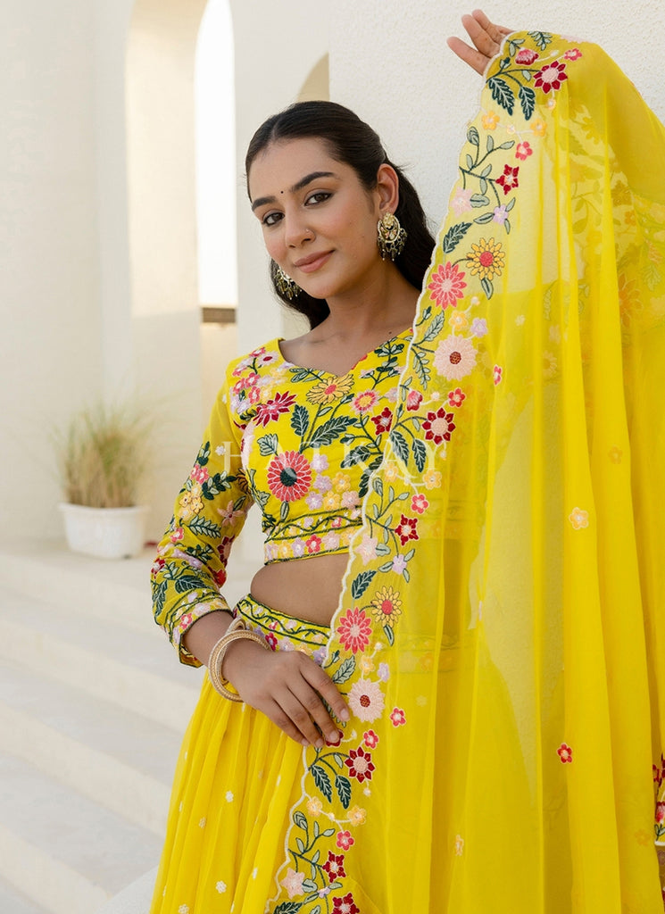 Buy Yellow Lengha Choli Online