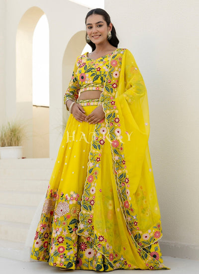 Shop Yellow Bridal Lehenga Choli