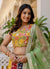 Buy Green And Yellow Lehenga Choli In Canada