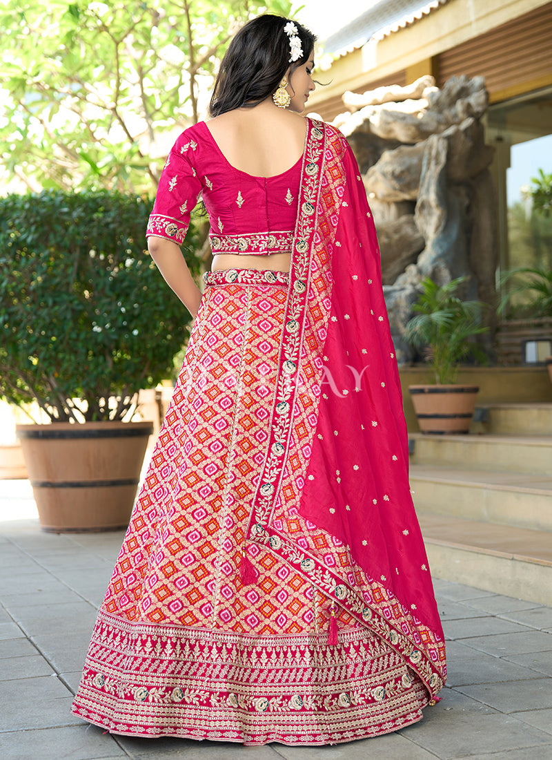Magenta Pink Wedding Lehenga Choli