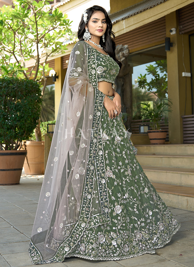 Sage Green Lehenga Choli In Australia
