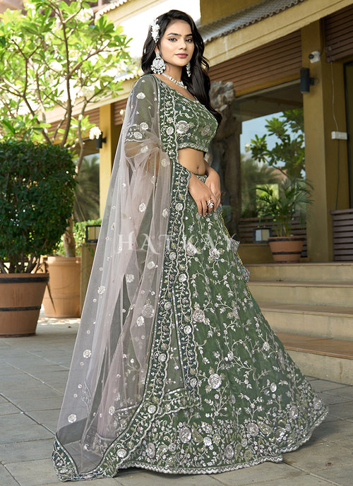 Sage Green Lehenga Choli In Australia
