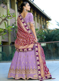 Purple And Red Wedding Lehenga Choli