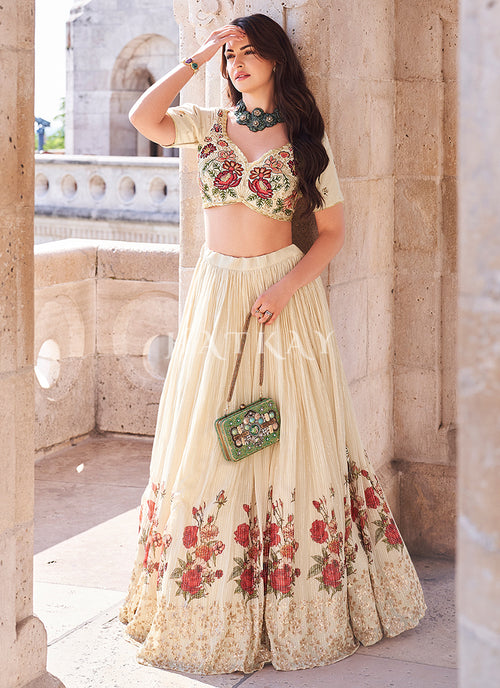 White Designer Lehenga Choli