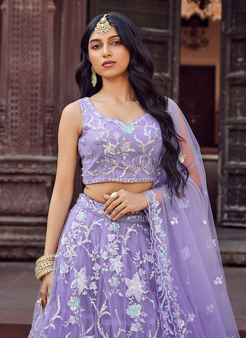 Shop Lavender Lehenga Choli Online