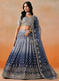 Blue Bridal Lehenga Choli
