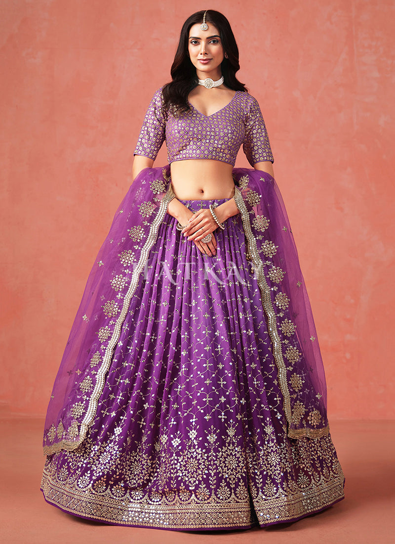 Purple Lehenga Choli