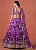 Purple Bridal Lehenga Choli
