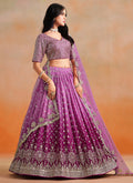 Magenta Embroidered Bridal Lehenga Choli