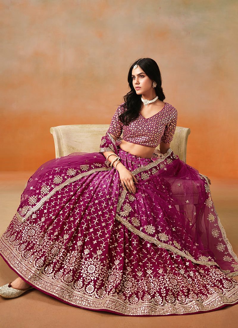 Red Pink Lehenga Choli