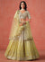 Yellow Ombré Embroidered Bridal Lehenga Choli