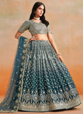 Blue Bridal Lehenga Choli