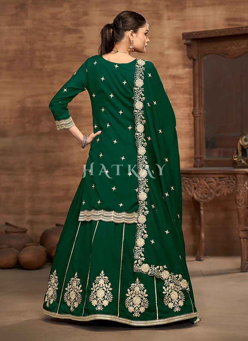 Buy Green Lehenga Kurti 