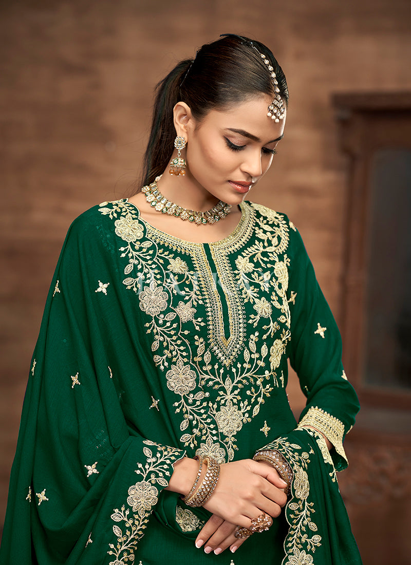 Green Lehenga Kurti And Dupatta