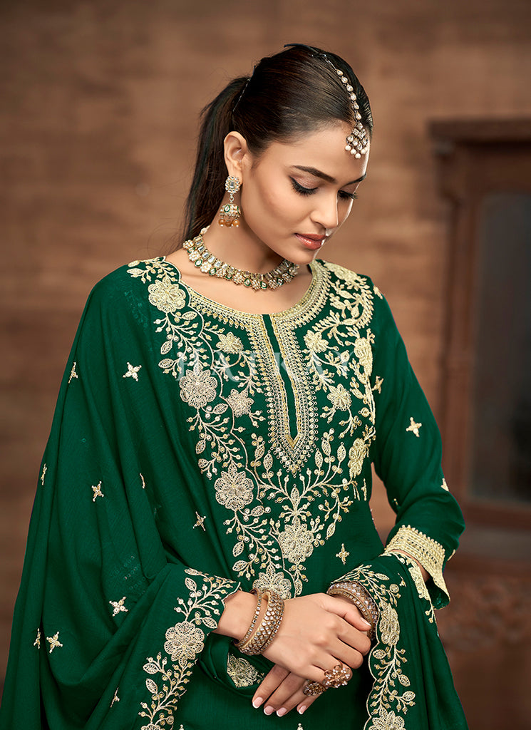 Green Lehenga Kurti And Dupatta