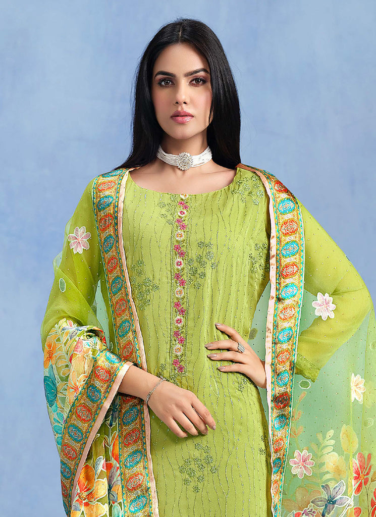 Buy Lime Green Salwar Kameez In UK