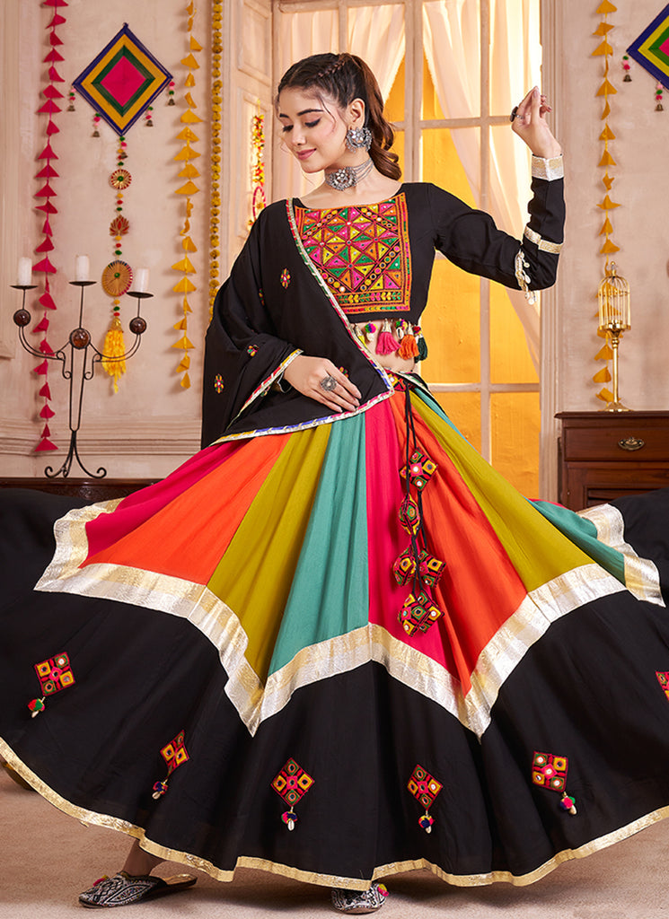 Buy Black Traditional Chaniya Choli in USA