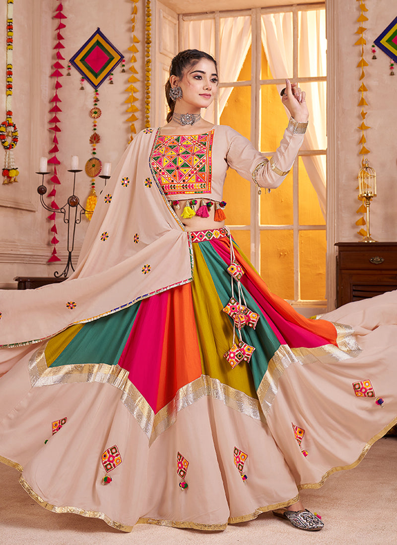 Buy Beige Traditional Chaniya Choli In UK
