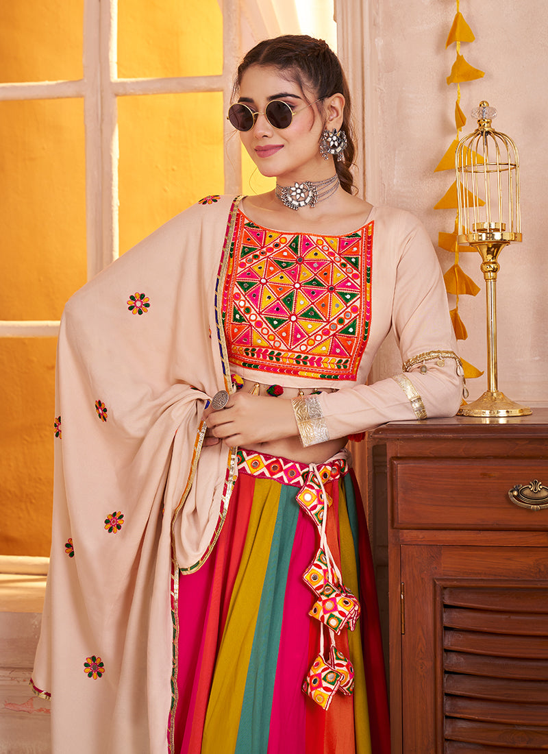 Buy Beige Traditional Chaniya Choli Online