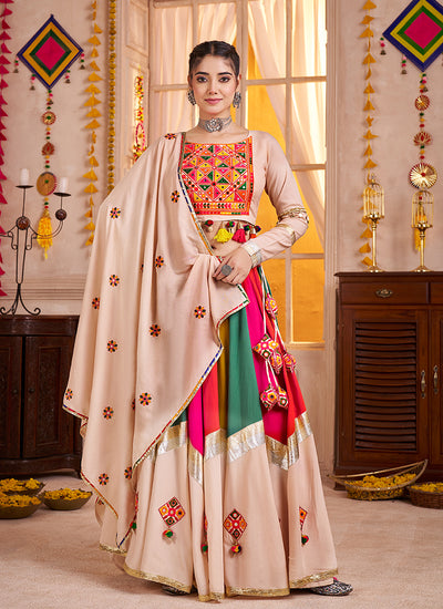Shop Beige Traditional Chaniya Choli