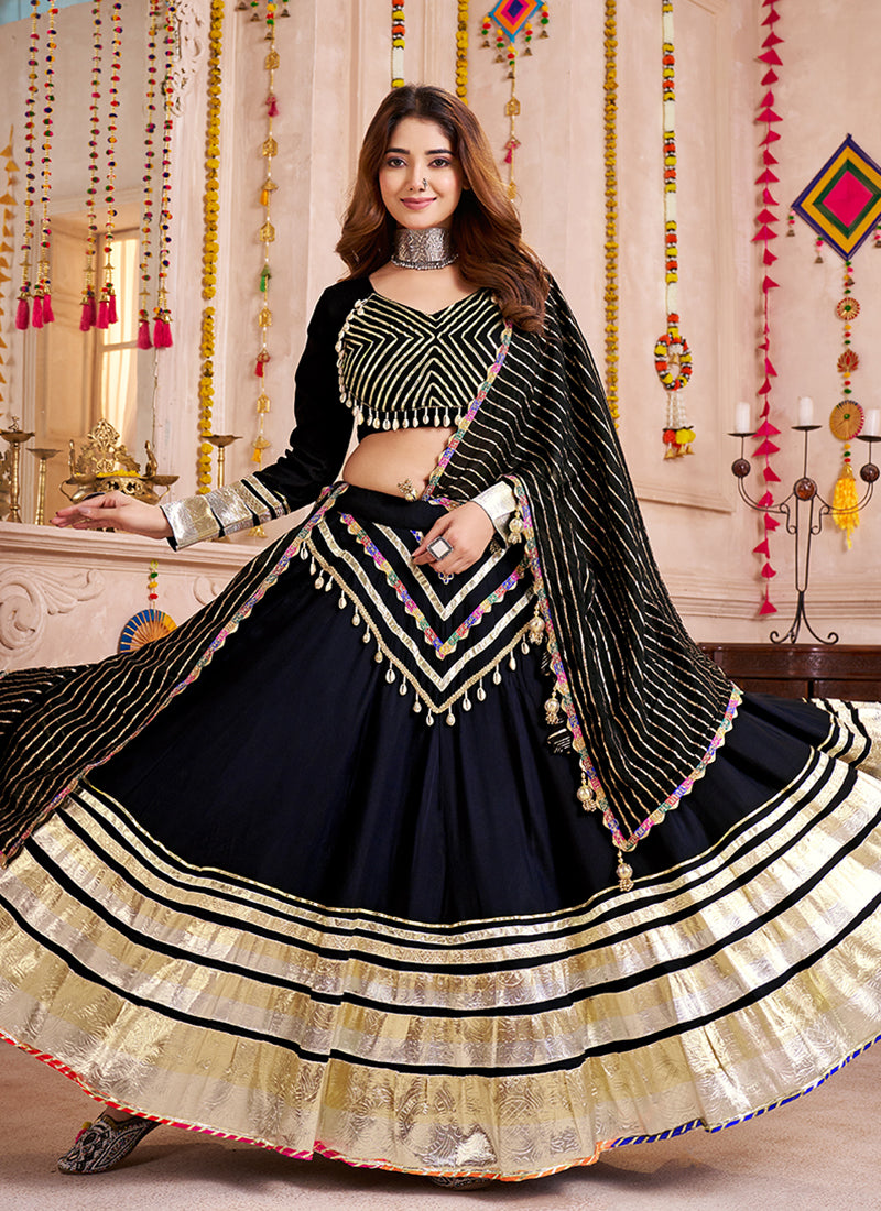 Buy Black Navratri Chaniya Choli In Canada
