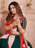 Green And Orange Chaniya Choli For Navratri