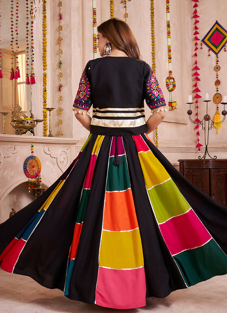 Black Kutchi Navratri Chaniya Choli In USA