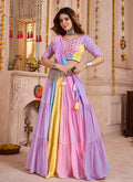 Purple Multicolored Kutchi Navratri Chaniya Choli