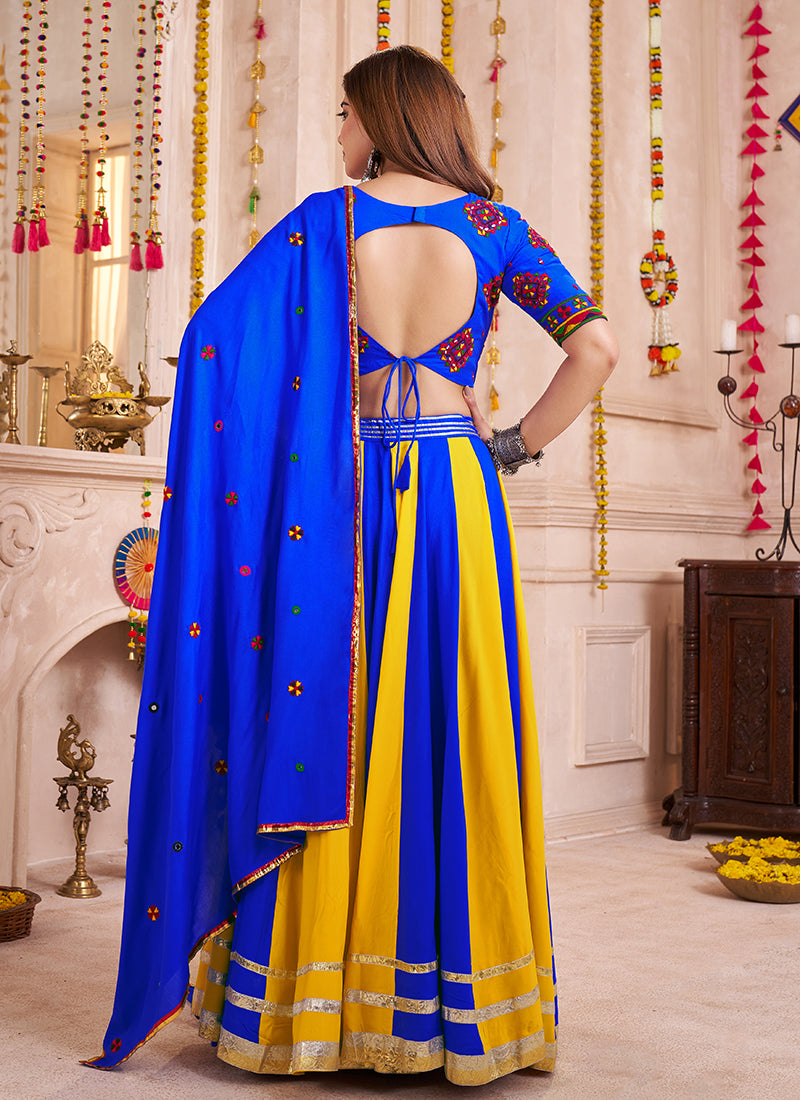 Buy Blue And Yellow Chaniya Choli for Navratri