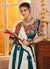 Buy White And Teal Navratri Chaniya Choli In USA