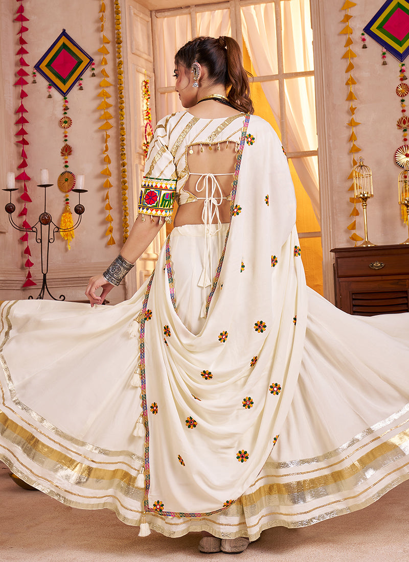 Buy Cream White Navratri Chaniya Choli Online