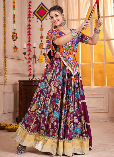 Shop Purple Navratri Lehenga Choli
