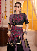 Buy Black And Purple Navratri Lehenga Choli Online