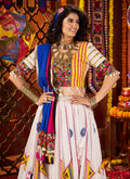 Buy White And Yellow Navratri Chaniya Choli
