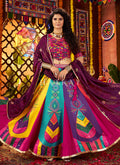 Wine Multicoloured  Kutchi Embroidered Navratri Chaniya Choli