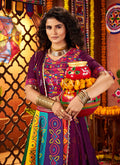 Buy Wine Kutchi Navratri Chaniya Choli In USA