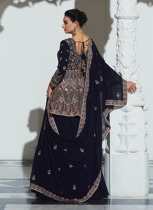 Shop Midnight Navy Lehenga Set Online