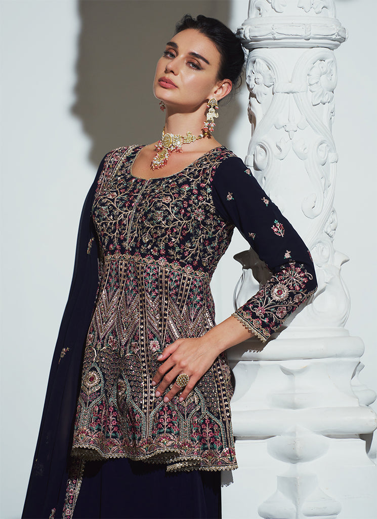 Shop Navy Lehenga Set For Women