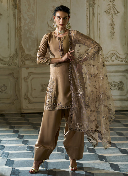 Noor – Champagne Gold Farshi Salwar Set