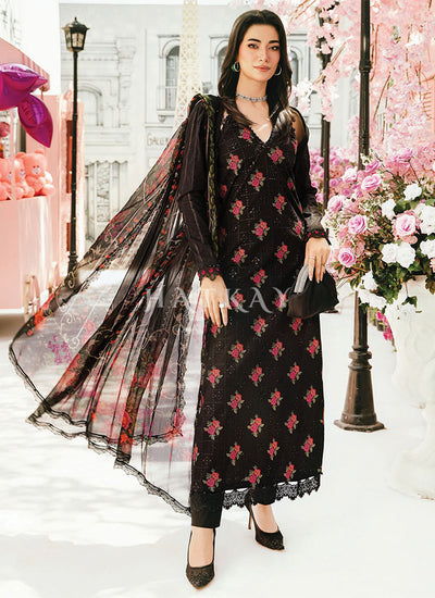 Black Embroidered Pakistani Pant Suit