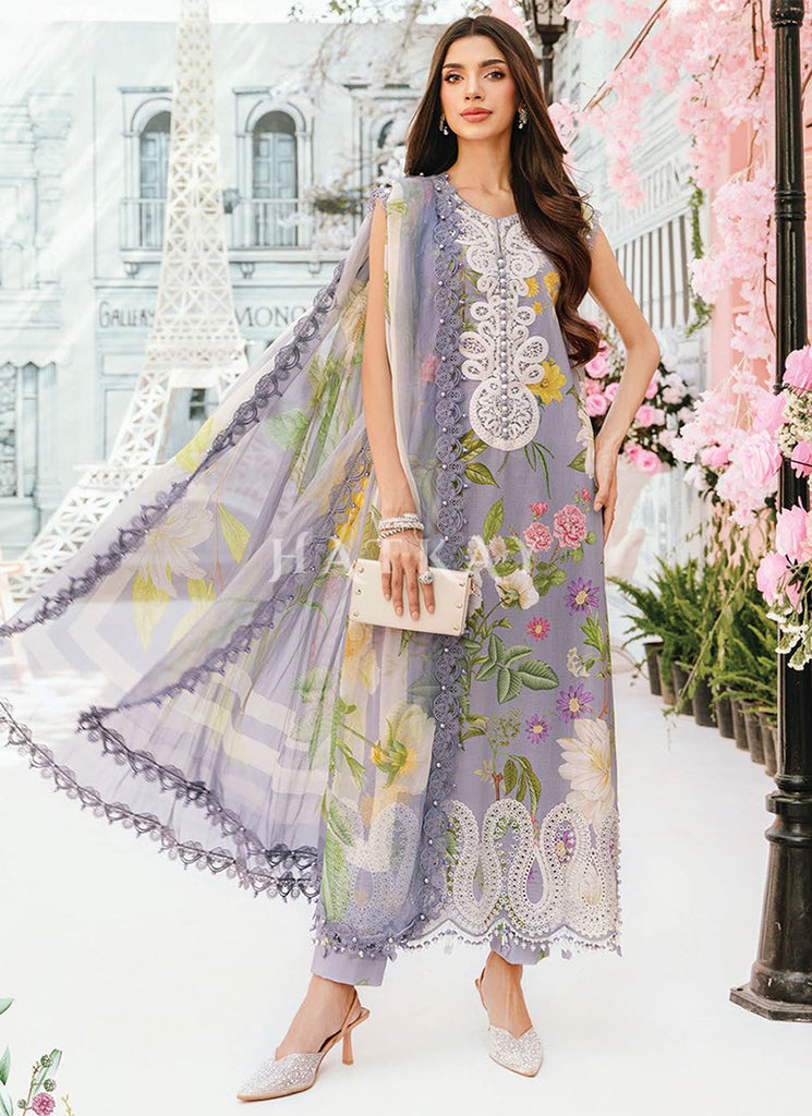 Lavender Embroidered Pakistani Pant Suit
