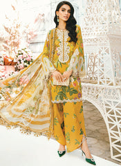Golden Yellow Embroidered Pakistani Pant Suit